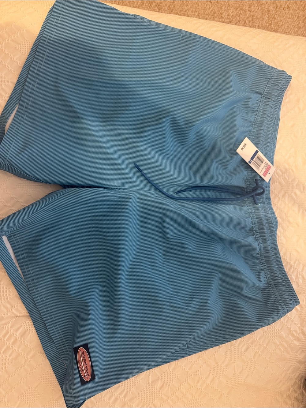 Vineyard Vines Men’s Light Blue Athletic Swim Shorts